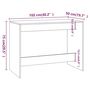 Voir la diapositive 6 : VIDAXL Ensemble a manger 3 pcs Chene sonoma Bois d'ingenierie