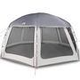 Voir la diapositive 2 : VIDAXL Tente piscine toit amovible parois maille gris 612x612 cm