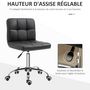 Voir la diapositive 4 : VINSETTO Vinsetto Chaise de bureau capitonnée hauteur réglable pivotant 360° piètement chromé revêtement synthétique noir