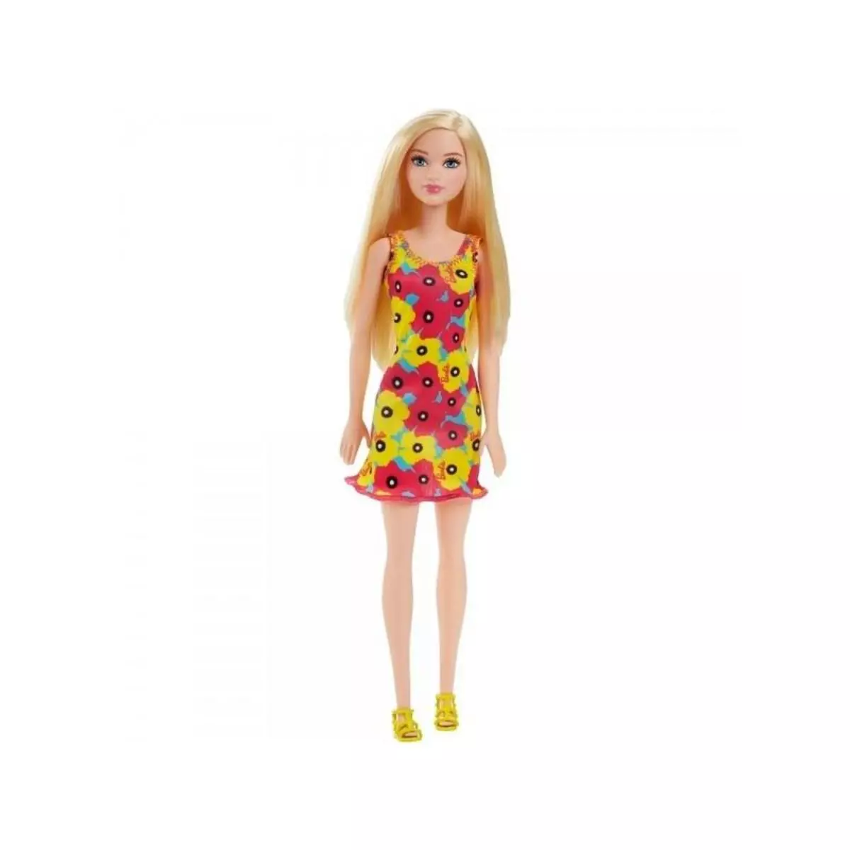 MATTEL MATTEL Poupée Barbie robe à fleurs jaune et rose