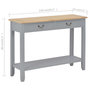 Voir la diapositive 6 : VIDAXL Table console Gris 110x35x80 cm Bois