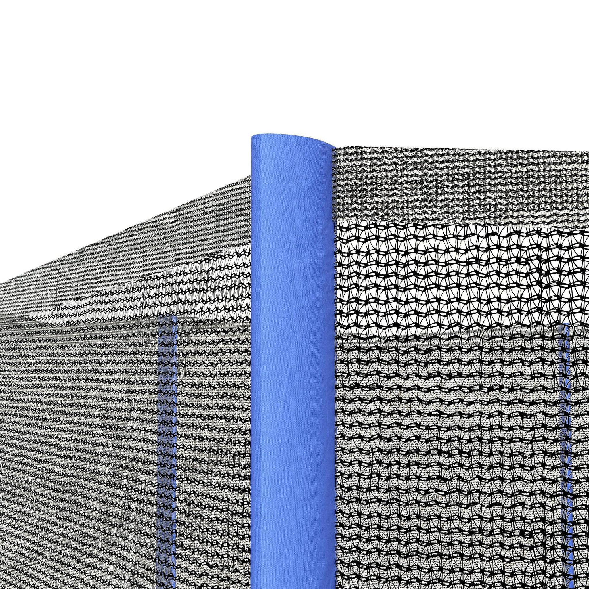 Voir la diapositive 6 : HOMCOM Filet de sécurité trampoline porte zipée Ø 366 cm 8 poteaux bleu noir