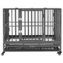 Voir la diapositive 2 : VIDAXL Cage pour chiens avec roues Acier 92x62x76 cm