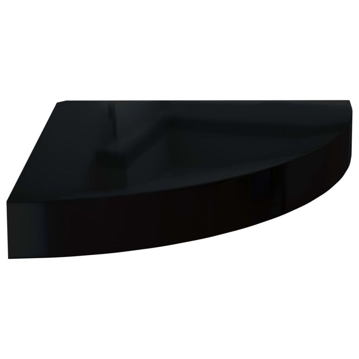 VIDAXL 323889 Floating Corner Shelf High Gloss Black 25x25x3,8 cm MDF