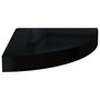 Voir la diapositive 2 : VIDAXL 323889 Floating Corner Shelf High Gloss Black 25x25x3,8 cm MDF