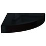 Voir la diapositive 2 : VIDAXL 323889 Floating Corner Shelf High Gloss Black 25x25x3,8 cm MDF