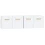 Voir la diapositive 2 : VIDAXL Armoires murales 2 pcs Blanc 60x36,5x35 cm Bois d'ingenierie