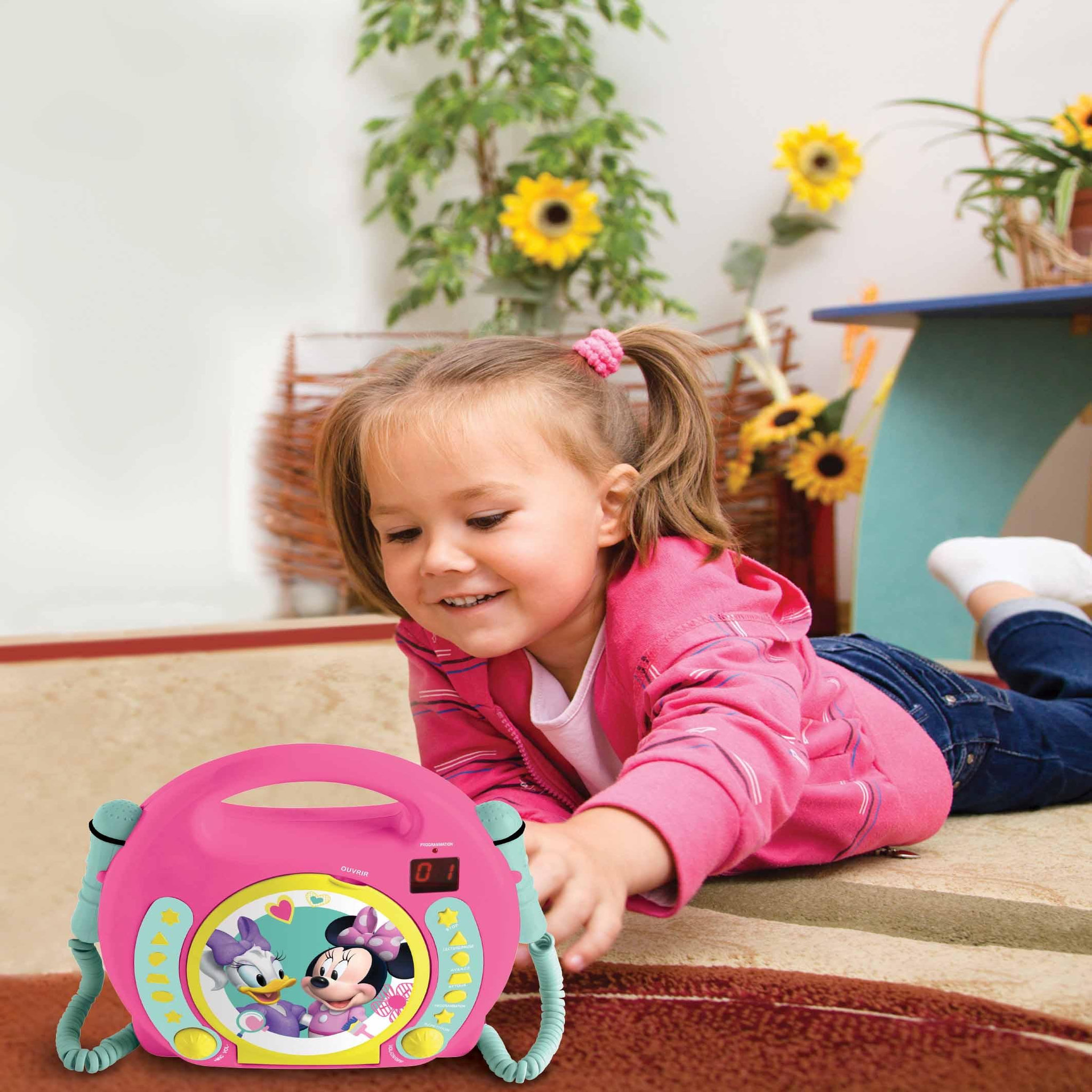 Voir la diapositive 5 : Lexibook Lecteur CD portable avec 2 microphones Disney Minnie