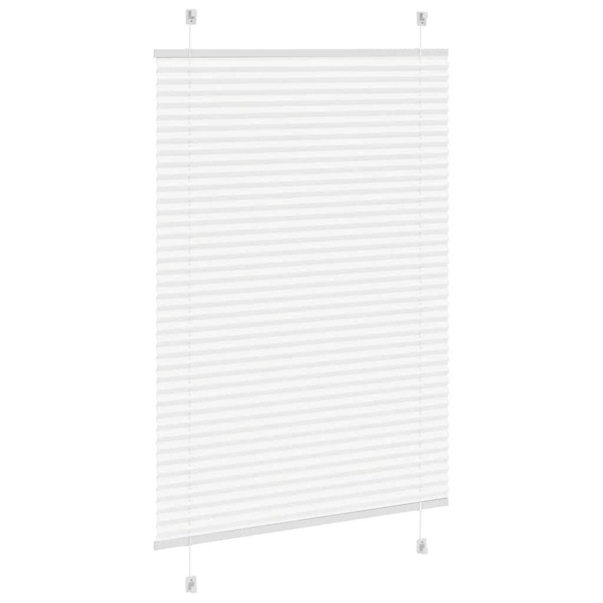 VIDAXL Store plisse blanc 85x100 cm largeur du tissu 84,4 cm polyester