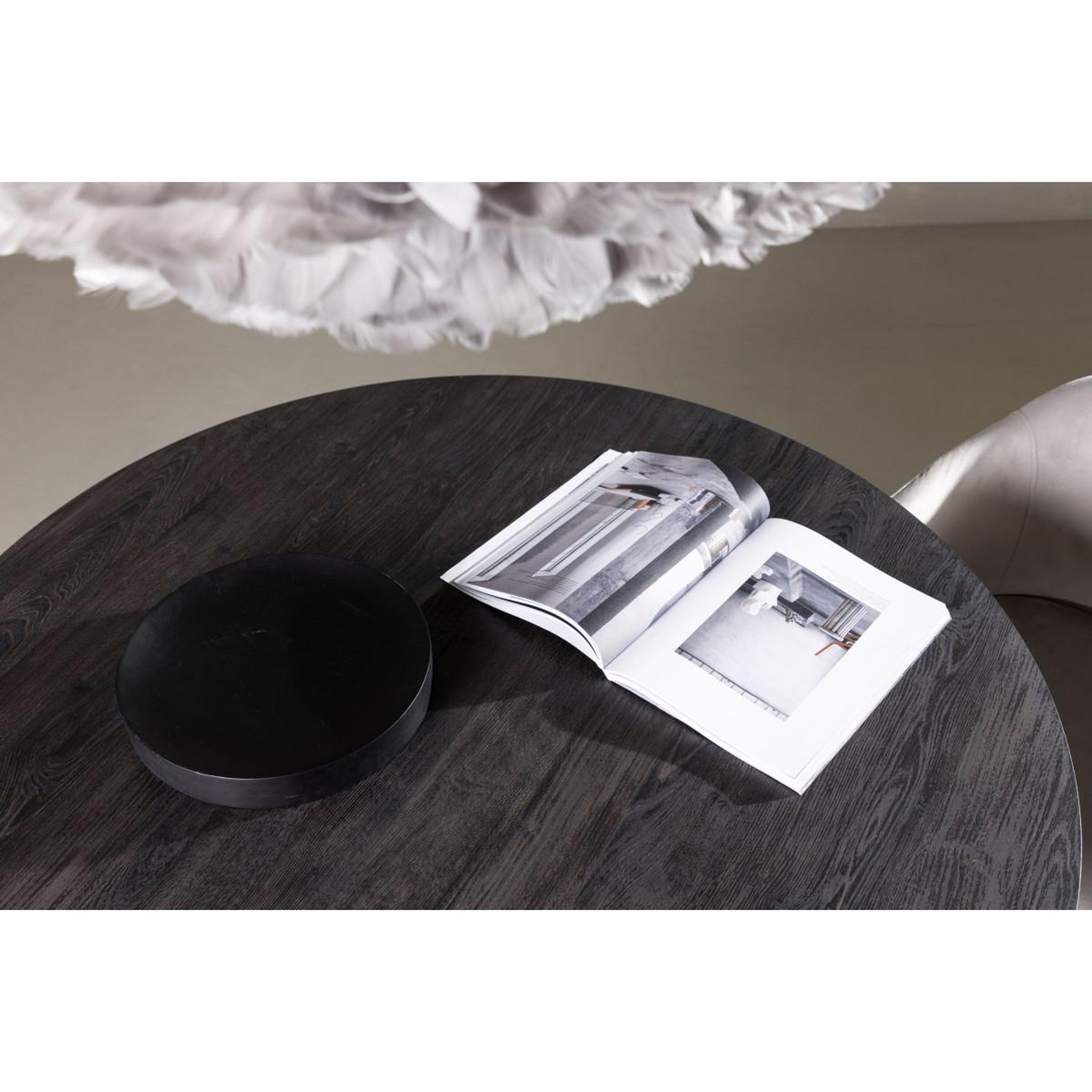 Voir la diapositive 3 : Paris Prix Table à manger ronde  lanzo  120cm moka