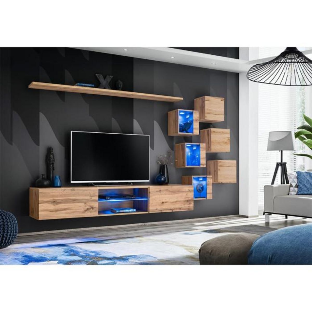Paris Prix Ensemble Meuble TV  Switch XXI  260cm Naturel