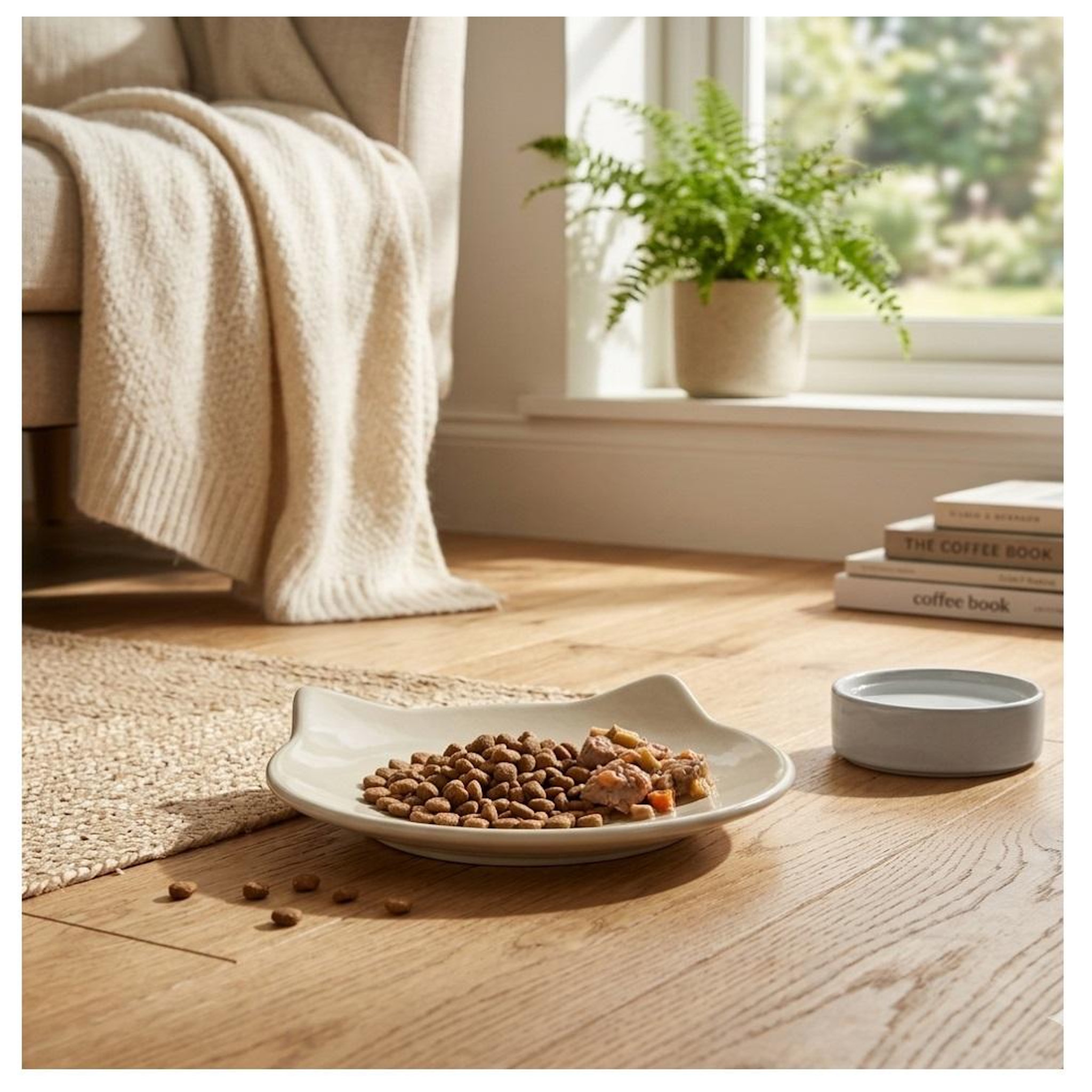 Voir la diapositive 5 : Eden Gamelle plat en céramique pour chat anti-stress filou