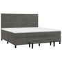 Voir la diapositive 3 : VIDAXL Sommier a lattes de lit et matelas Gris fonce 200x200cm Velours