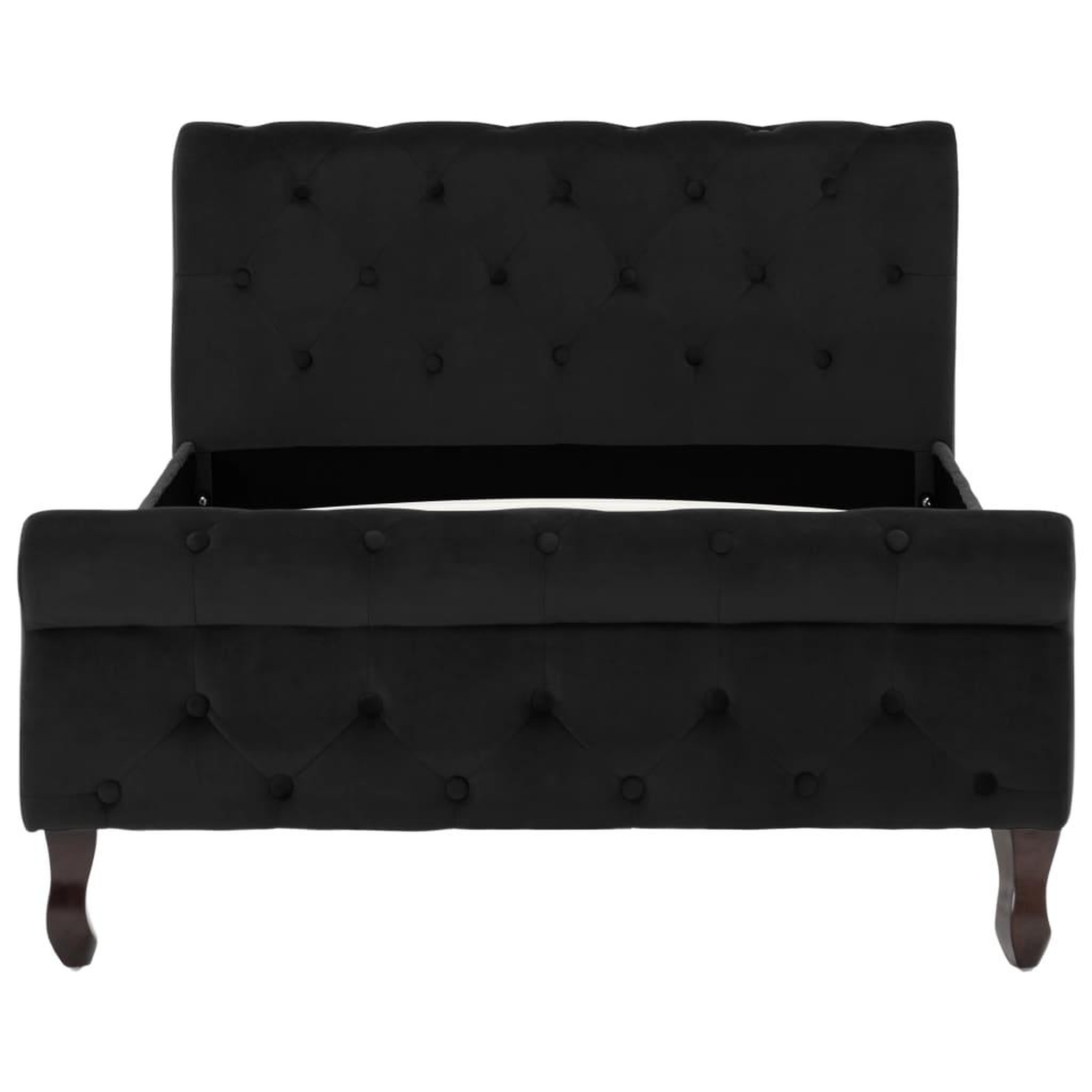 Voir la diapositive 3 : VIDAXL Cadre de lit Noir Velours 100 x 200 cm
