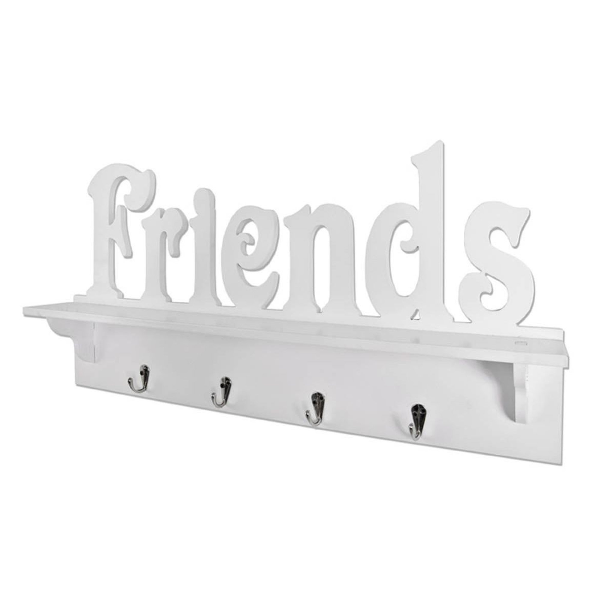 Paris Prix Patère murale 4 crochets  friends  60cm blanc