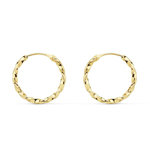 L'ATELIER D'AZUR Boucles d'Oreilles Créoles Or 18 Carats 750/000 Jaune - Torsadées