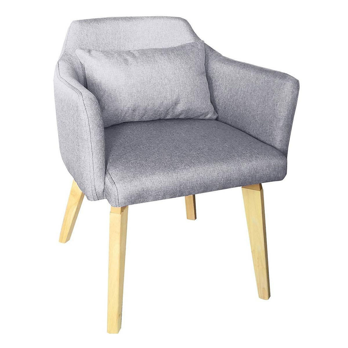 Paris Prix Fauteuil Scandinave en Tissu  Nari  70cm Gris Clair