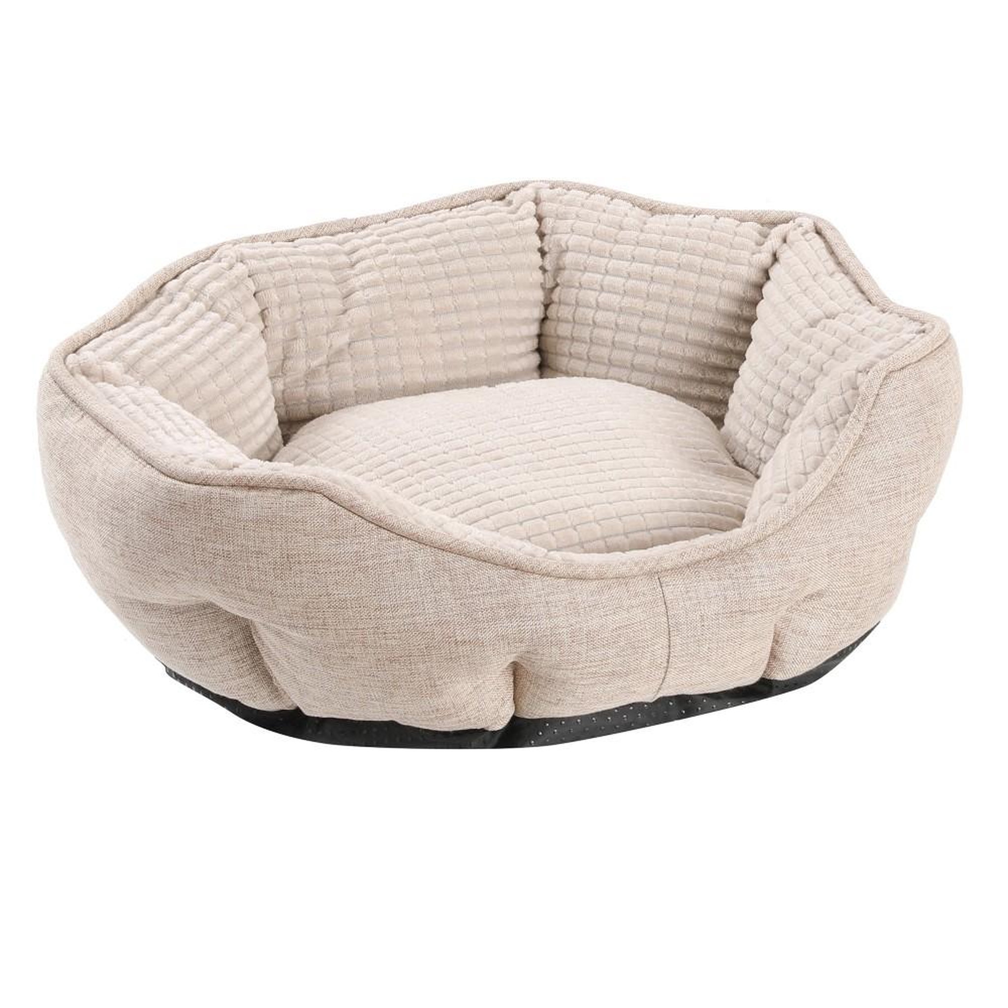 MON AMI LUKI Panier ovale toucher soft antiderapant pour chien. Coloris disponibles : Beige