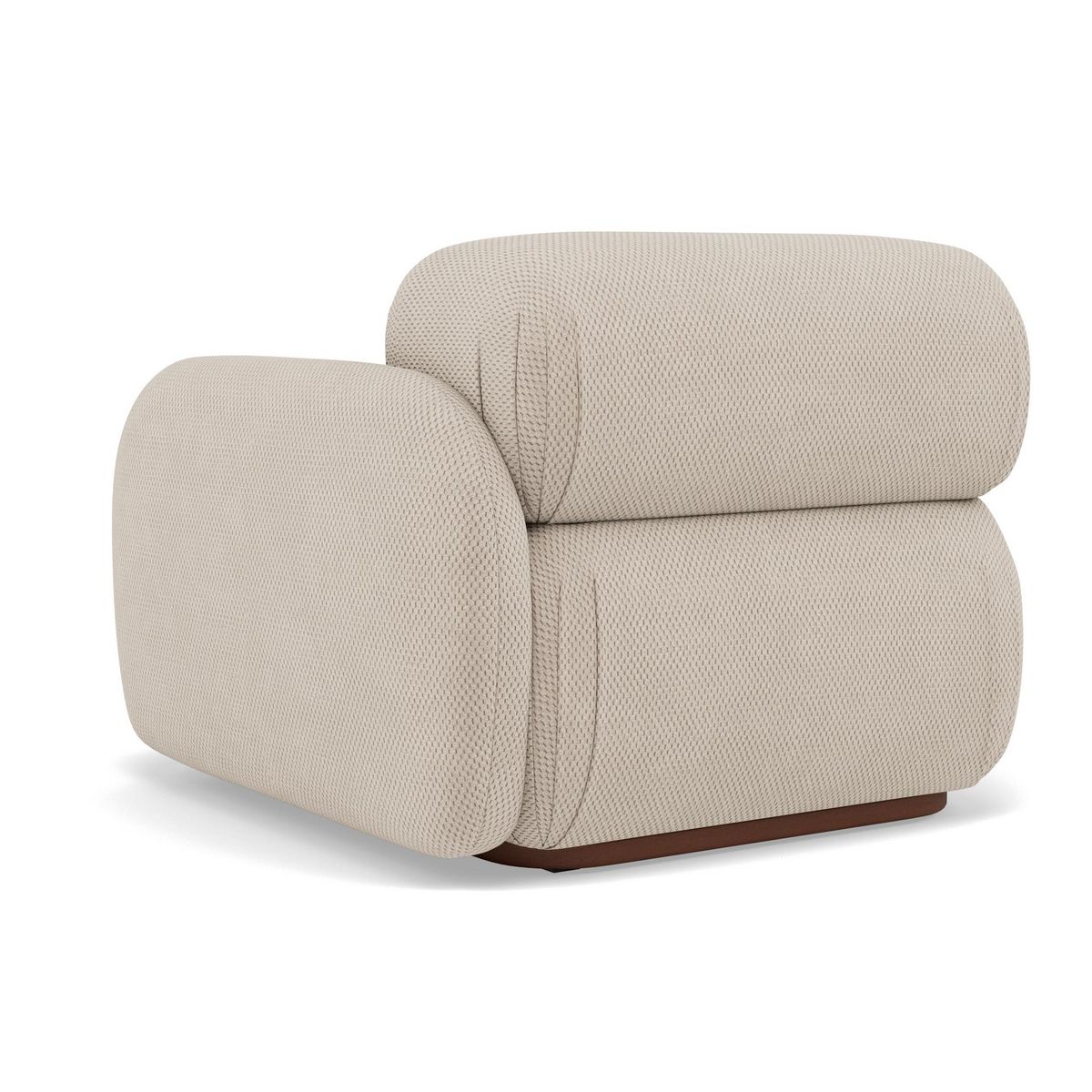 LISA DESIGN Penelope - module d'assise droit en velours texturé