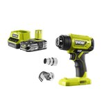 Ryobi Pack RYOBI Pistolet à air chaud 18V R18HG-0 - 1 Batterie 2.5Ah - 1 Chargeur rapide RC18120-125