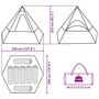 Voir la diapositive 6 : VIDAXL Tente de camping tipi 7 personnes bleu impermeable