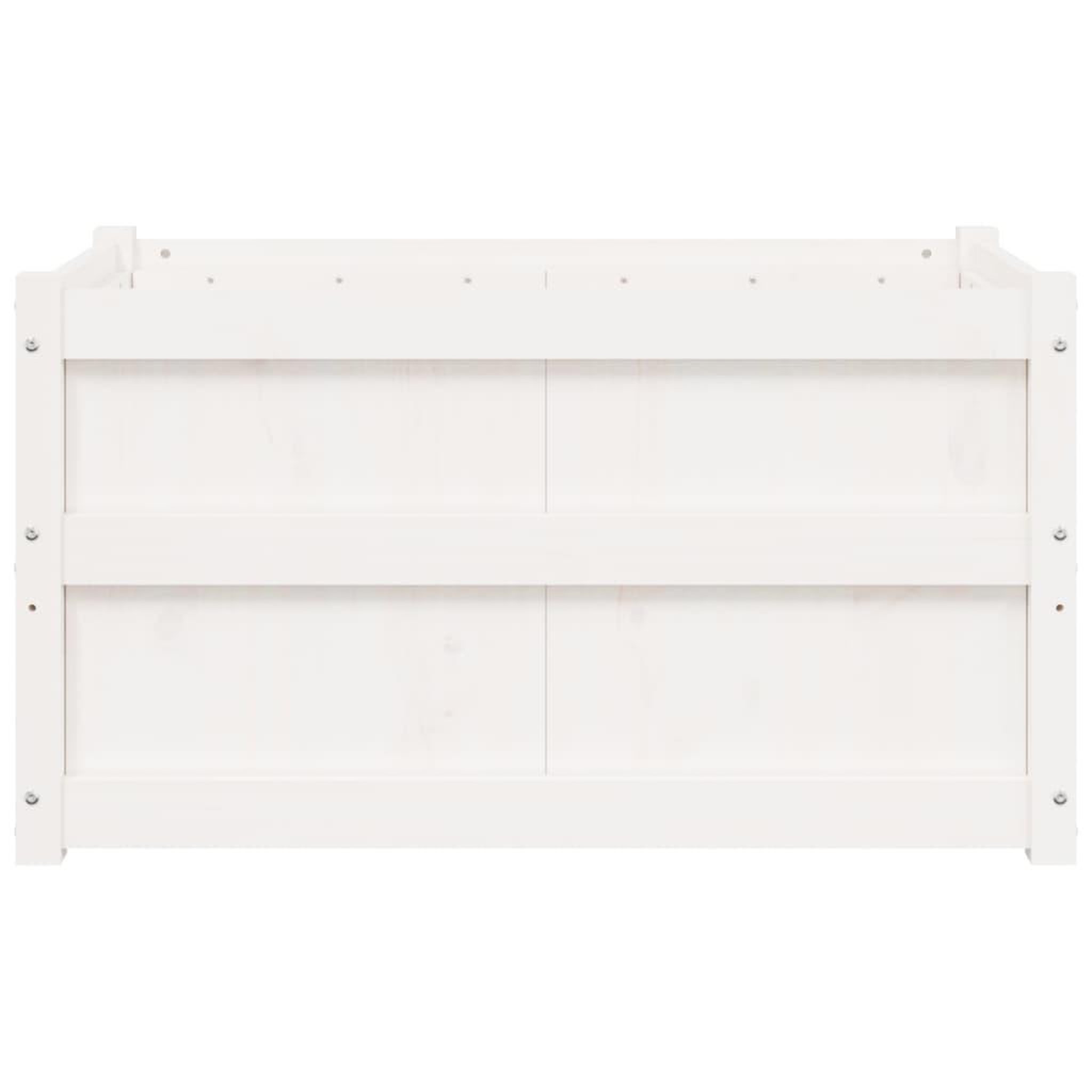 Voir la diapositive 5 : VIDAXL Jardiniere blanc 90x50x50 cm bois de pin massif