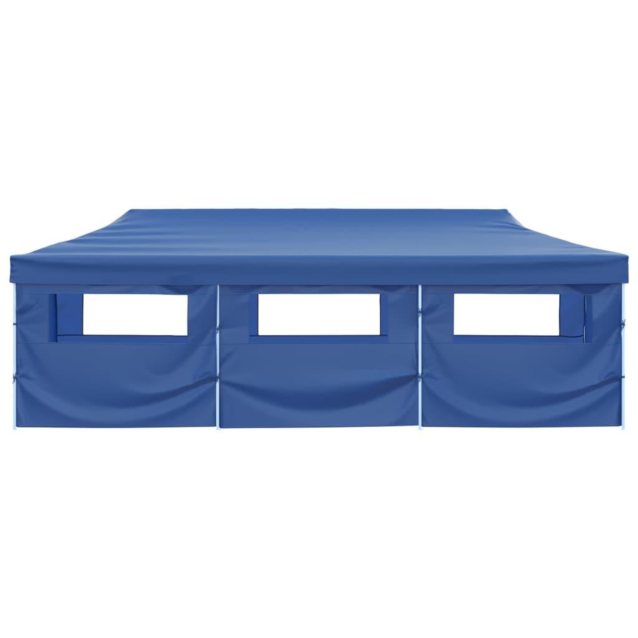 Voir la diapositive 3 : VIDAXL Tente de reception pliable avec 8 parois 3x9 m Bleu