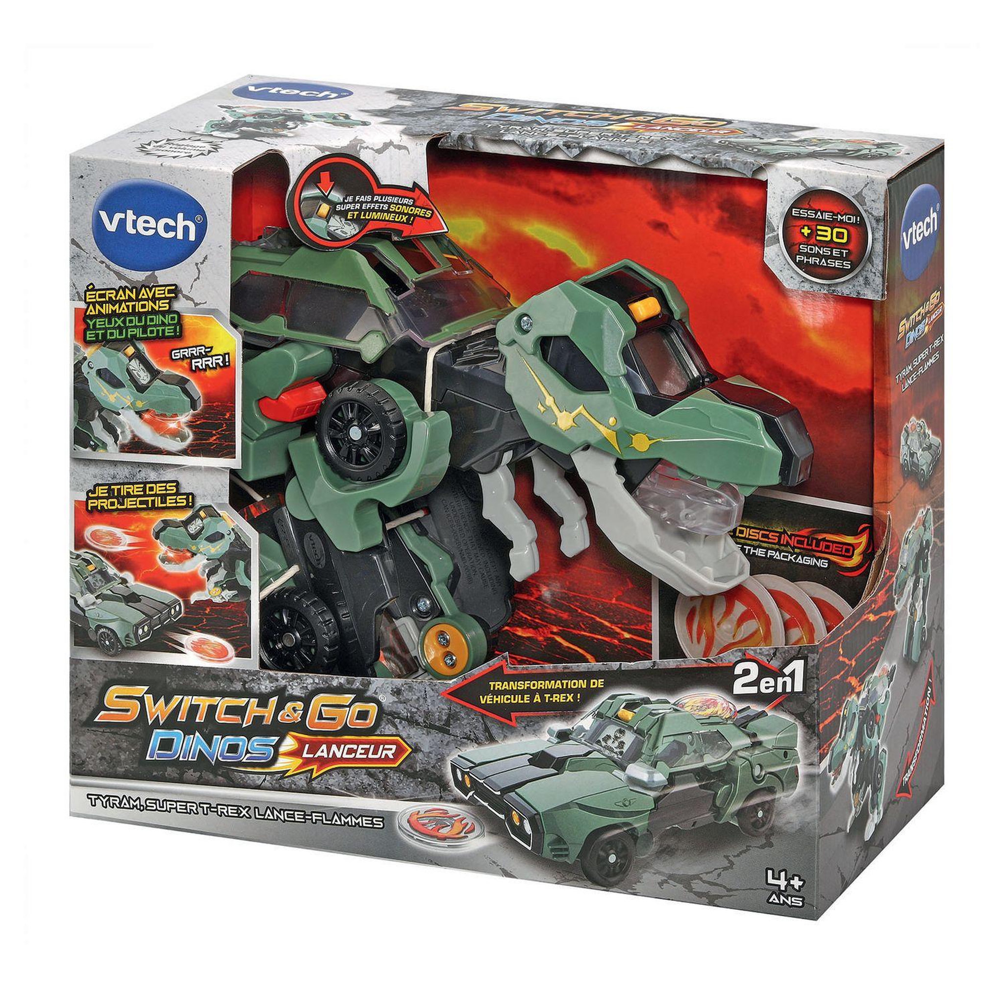 Voir la diapositive 2 : VTECH Switch and Go Dinos lanceur Tyram Super T Rex