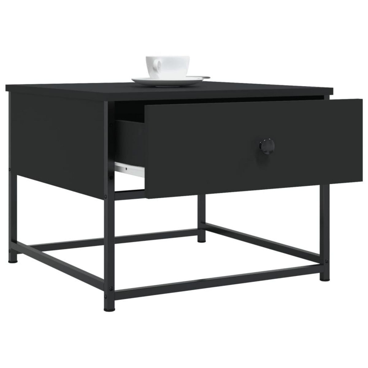 VIDAXL Table basse noir 51x51x40 cm bois d'ingenierie