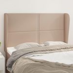 VIDAXL Tete de lit avec oreilles Cappuccino 147x23x118/128 cm
