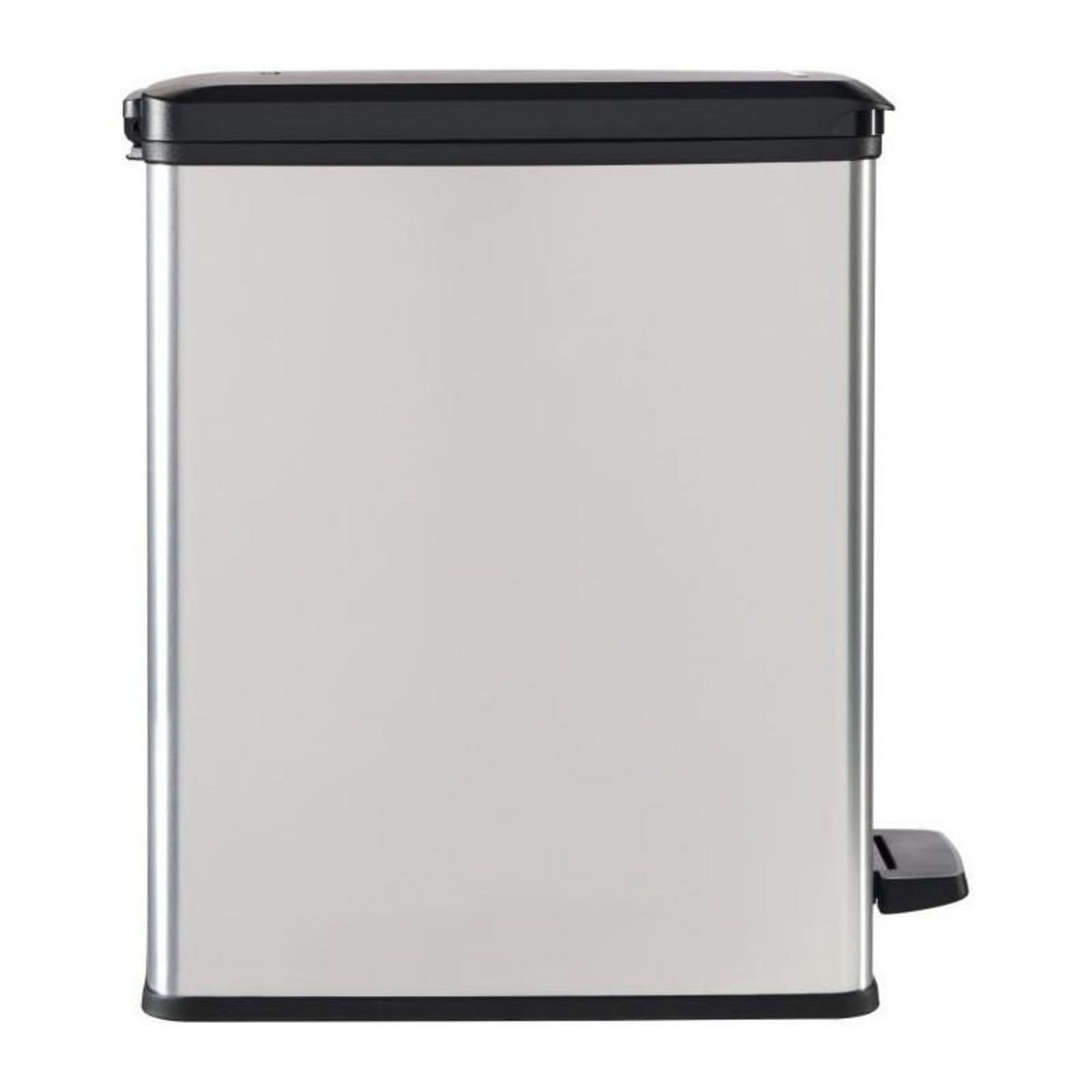 CURVER Poubelle Slim - SLIM BIN - CURVER - 25L - Design compact - 41 x 27 x 55 cm - Gris métallisé