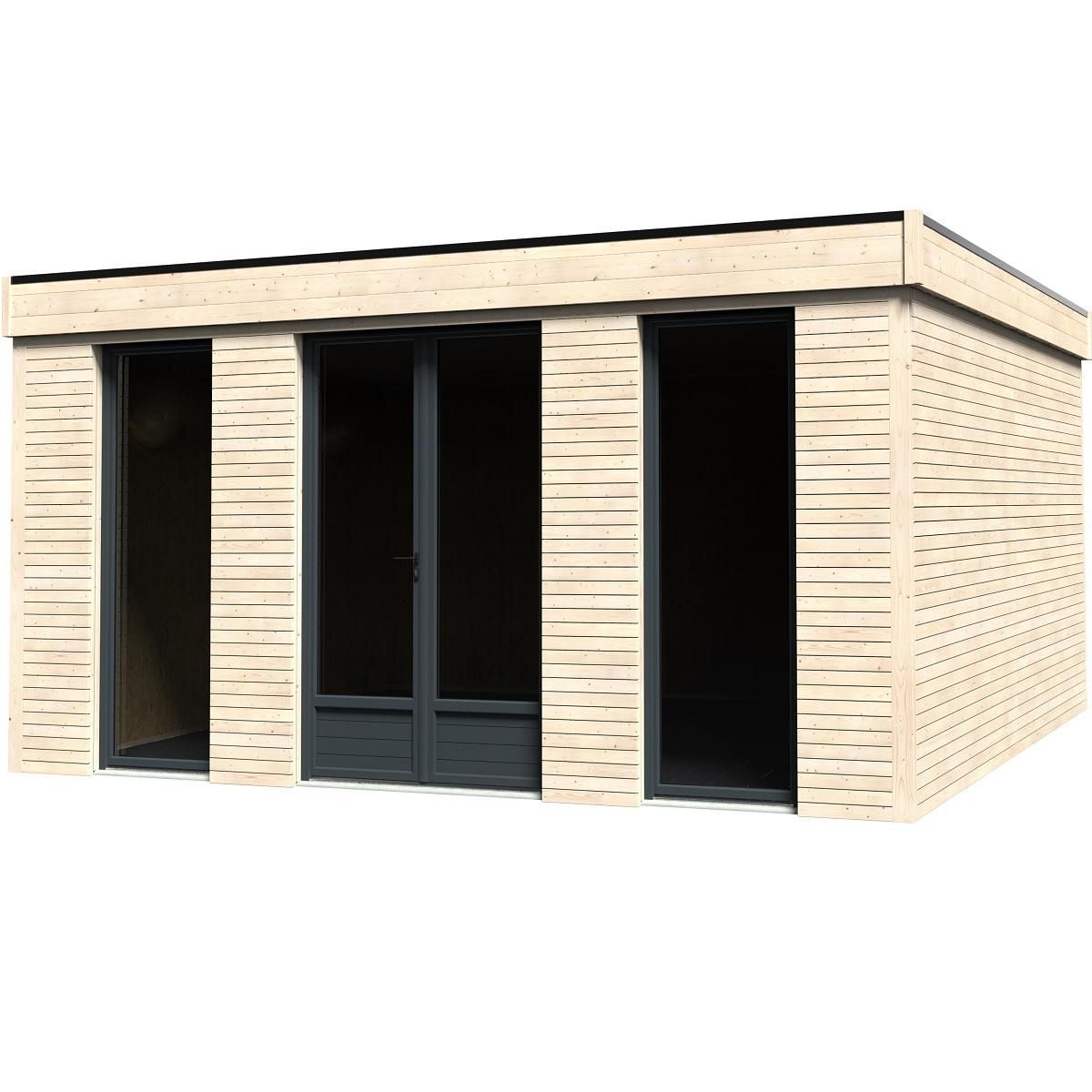 DECOR ET JARDIN Abri de jardin bois - Toit plat - 21.34m² - DECOR HOME