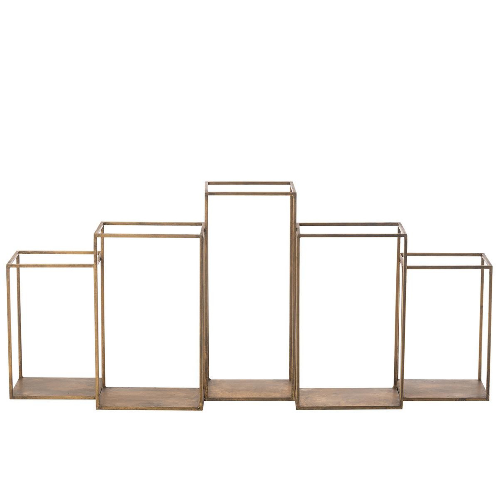 Voir la diapositive 2 : J-LINE Étagère design en métal  multiple  93cm or
