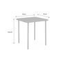 Voir la diapositive 5 : SWEEEK Table de jardin métal 2 places, Amelia 70 x 70cm