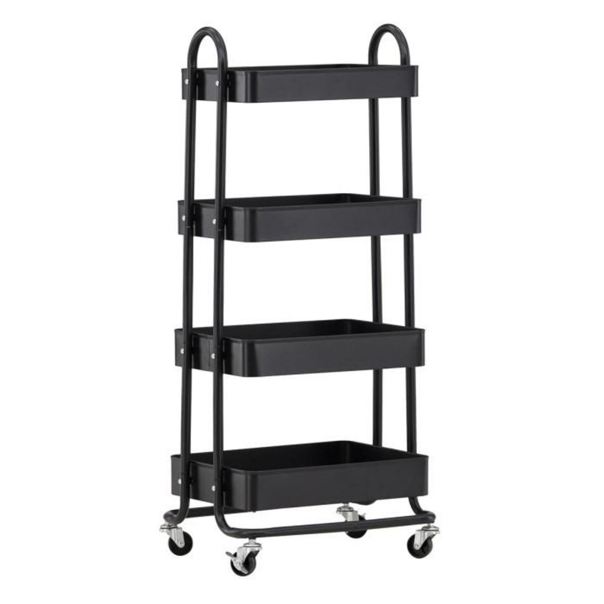 Paris Prix Étagère 4 Niveaux en Métal  Manaus  104cm Noir