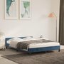 Voir la diapositive 1 : VIDAXL Cadre de lit sans matelas bleu fonce 140x200 cm velours
