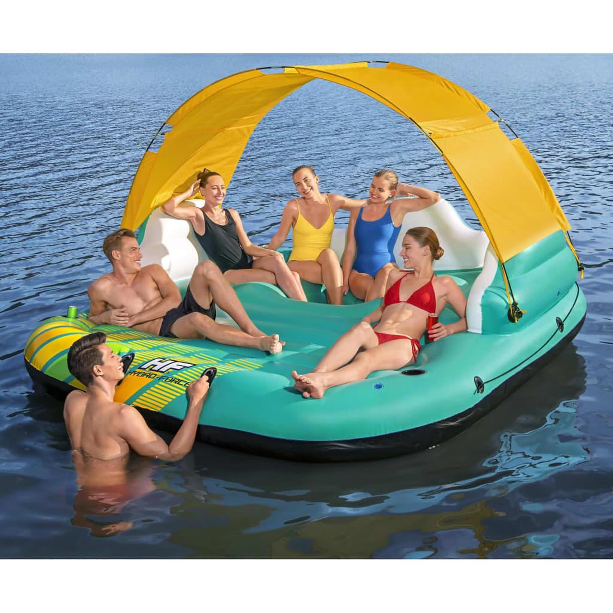 BESTWAY Bestway Île de piscine gonflable 5 personnes Sunny Lounge 291x265x83cm