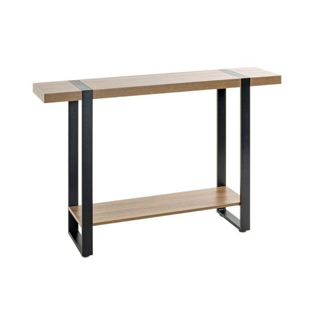 Paris Prix Console Design  Miranda  120cm Chêne Foncé & Noir