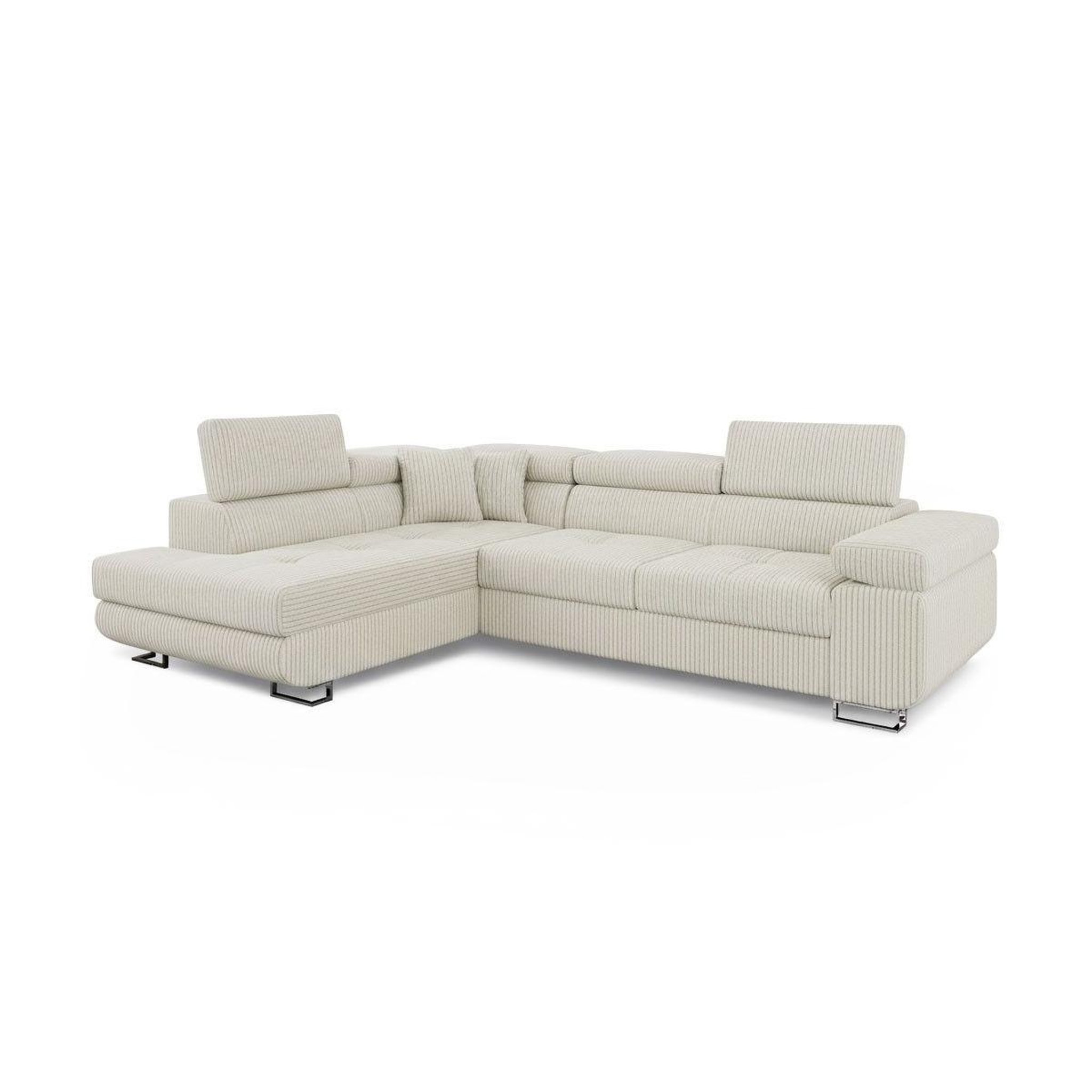 Voir la diapositive 2 : Paris Prix Canapé d'angle gauche convertible  tony  275cm beige