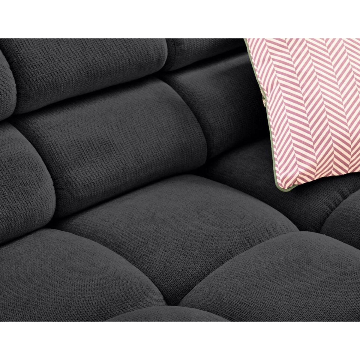 LISA DESIGN Matera - canapé d'angle gauche 3 places avec têtières réglables en tissu texturé