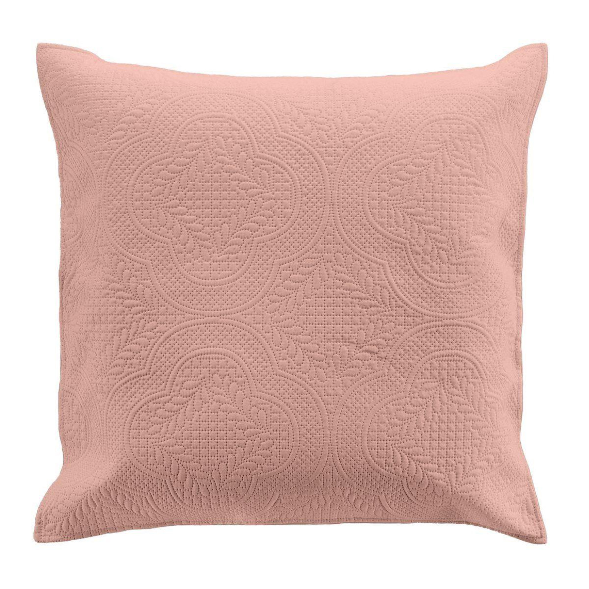 Douceur d'Intérieur Housse de coussin  romane  60x60cm rose