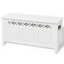 Voir la diapositive 2 : VIDAXL Banc de rangement en style baroque PFDM blanc