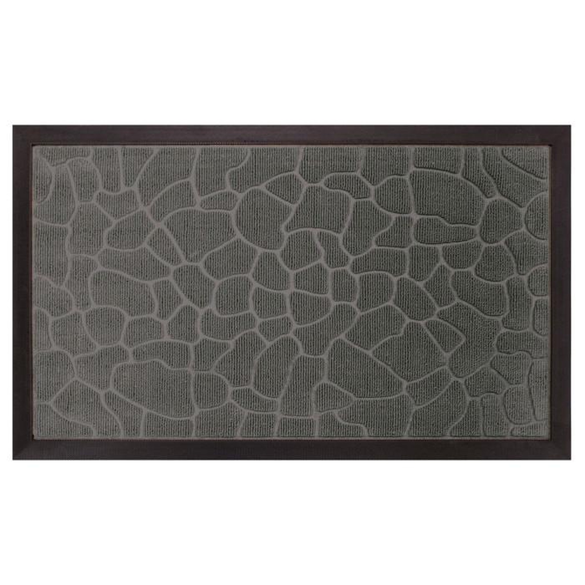 Voir la diapositive 1 : Paris Prix Tapis d'Entrée  Galets  45x75cm Gris
