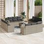 Voir la diapositive 1 : VIDAXL Salon de jardin avec coussins 13 pcs gris clair resine tressee