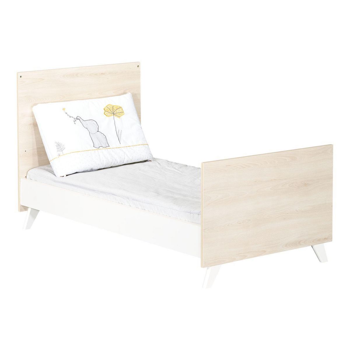 BABY PRICE  Lit bébé évolutif Little Big Bed 140x70cm SCANDI coloris naturel  