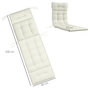 Voir la diapositive 3 : OUTSUNNY Coussin bain de soleil - coussin matelassé chaise longue - dim. 200L x 60l cm - ép. 13 cm - attaches - polyester crème