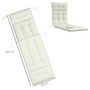 Voir la diapositive 3 : OUTSUNNY Coussin bain de soleil - coussin matelassé chaise longue - dim. 200L x 60l cm - ép. 13 cm - attaches - polyester crème