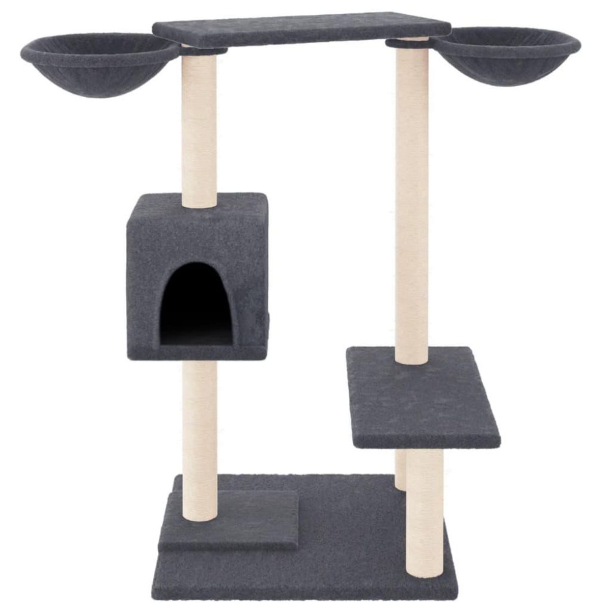 VIDAXL Arbre a chat avec griffoirs gris fonce 82 cm