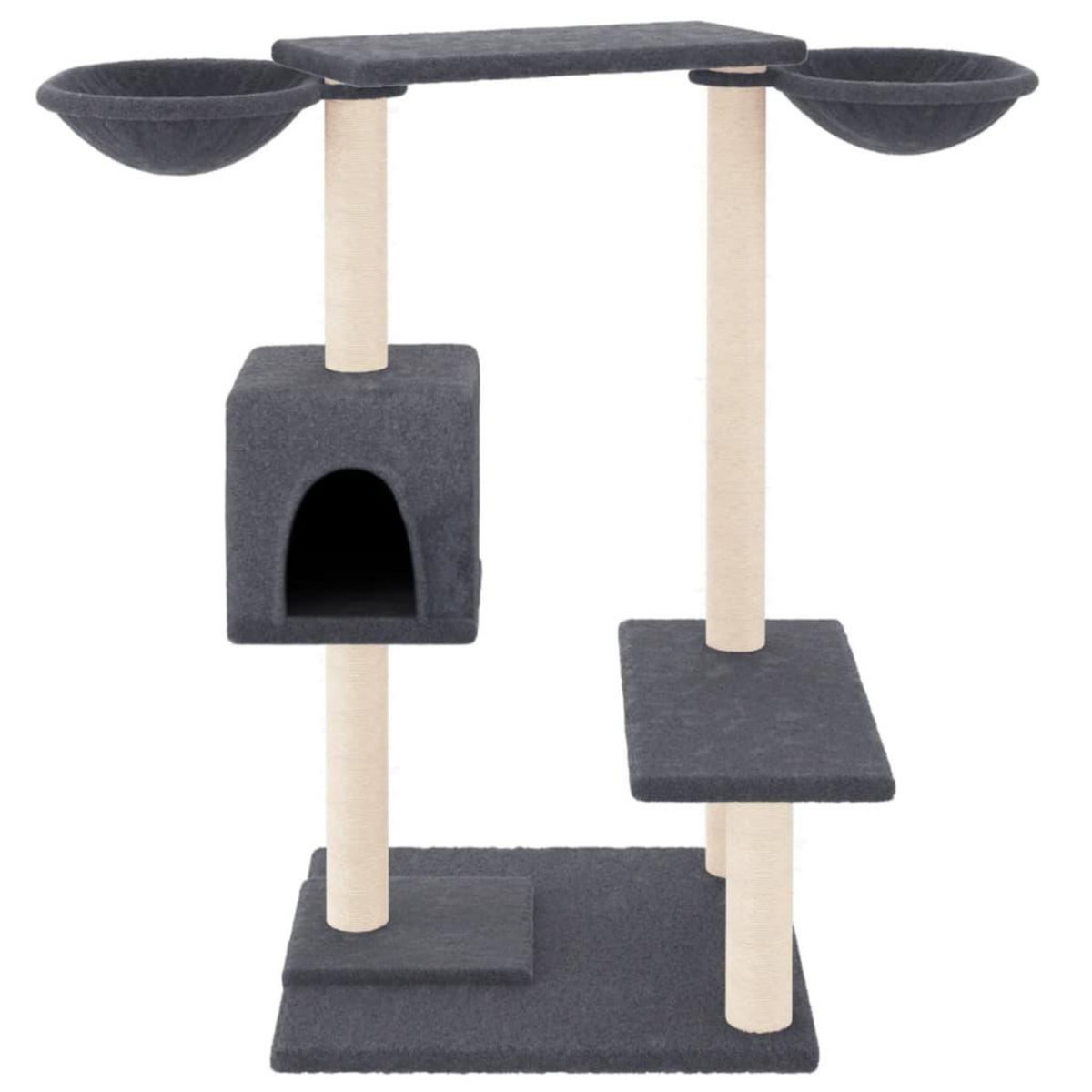 VIDAXL Arbre a chat avec griffoirs gris fonce 82 cm