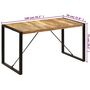 Voir la diapositive 6 : VIDAXL Table a manger 140x70x75 cm Bois de manguier massif